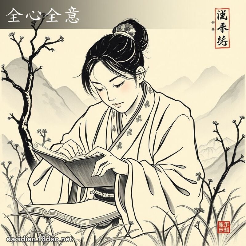 全心全意 - 中華成語配圖