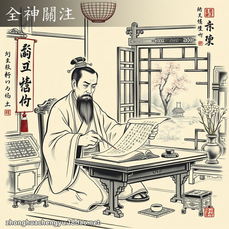 全神關注 - 中華成語配圖