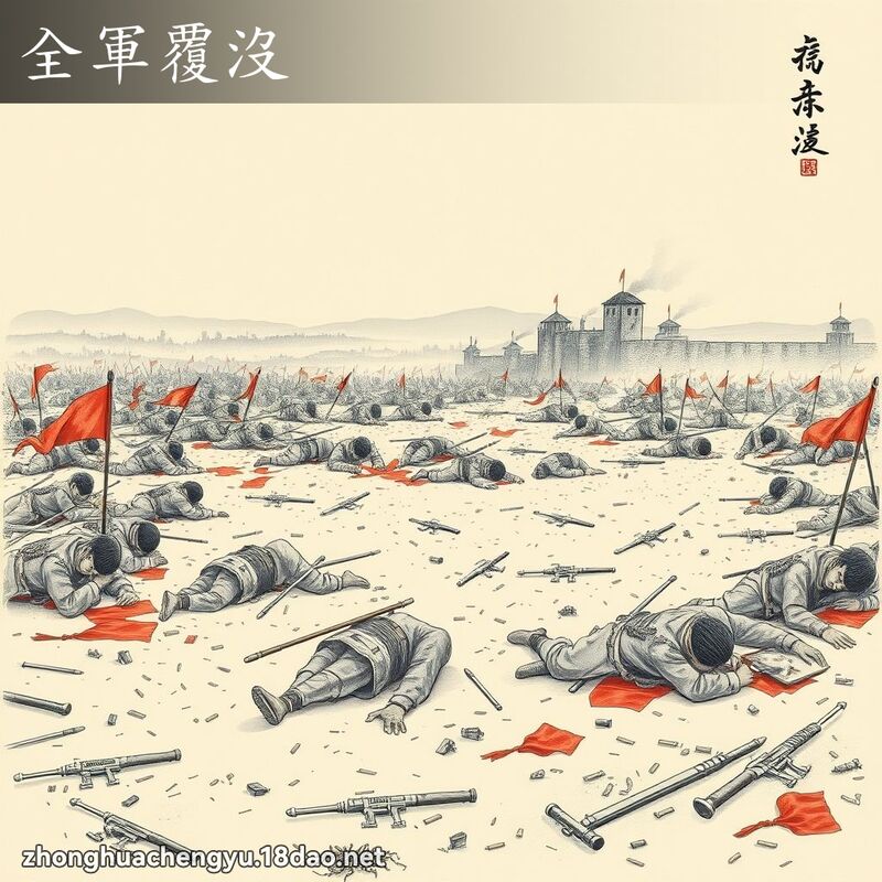 全軍覆沒 - 中華成語配圖