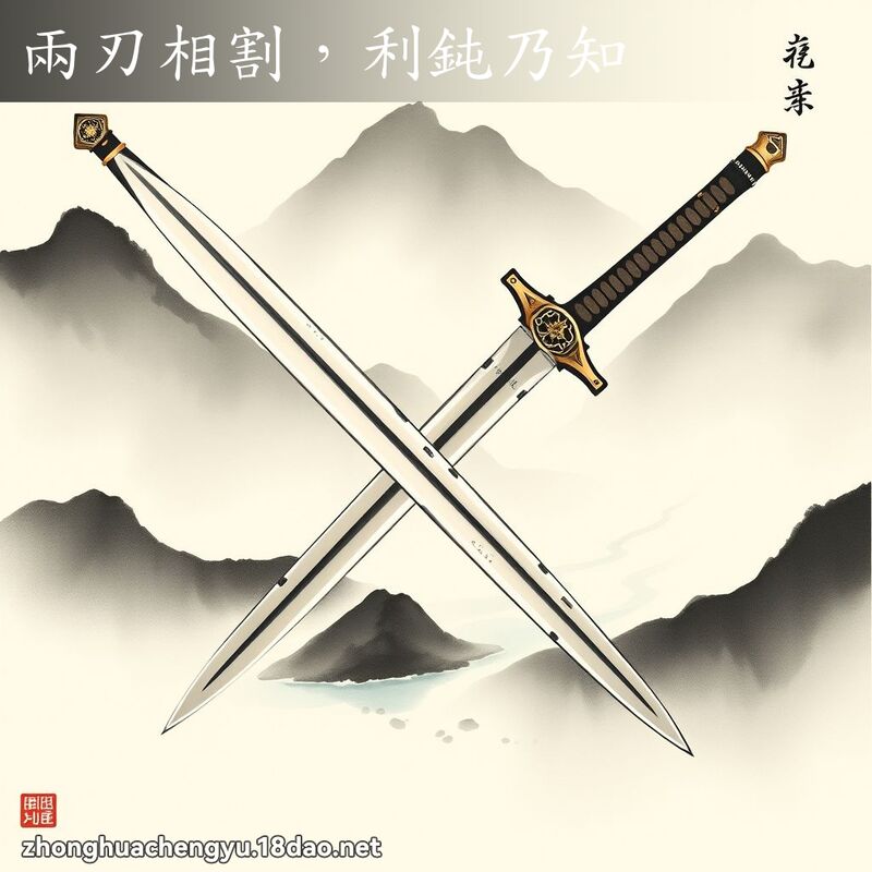 兩刃相割，利鈍乃知 - 中華成語配圖