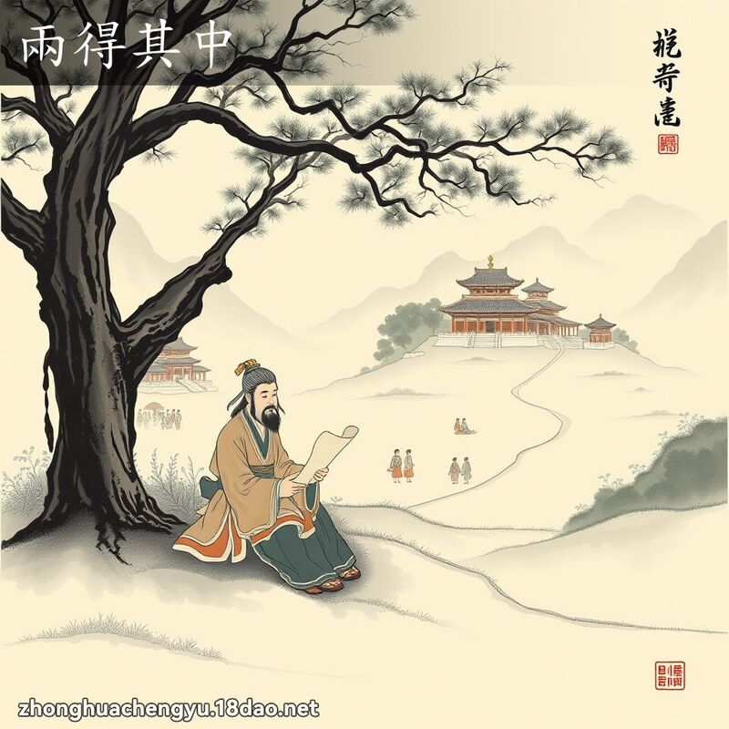 两得其中 - 中华成语配图