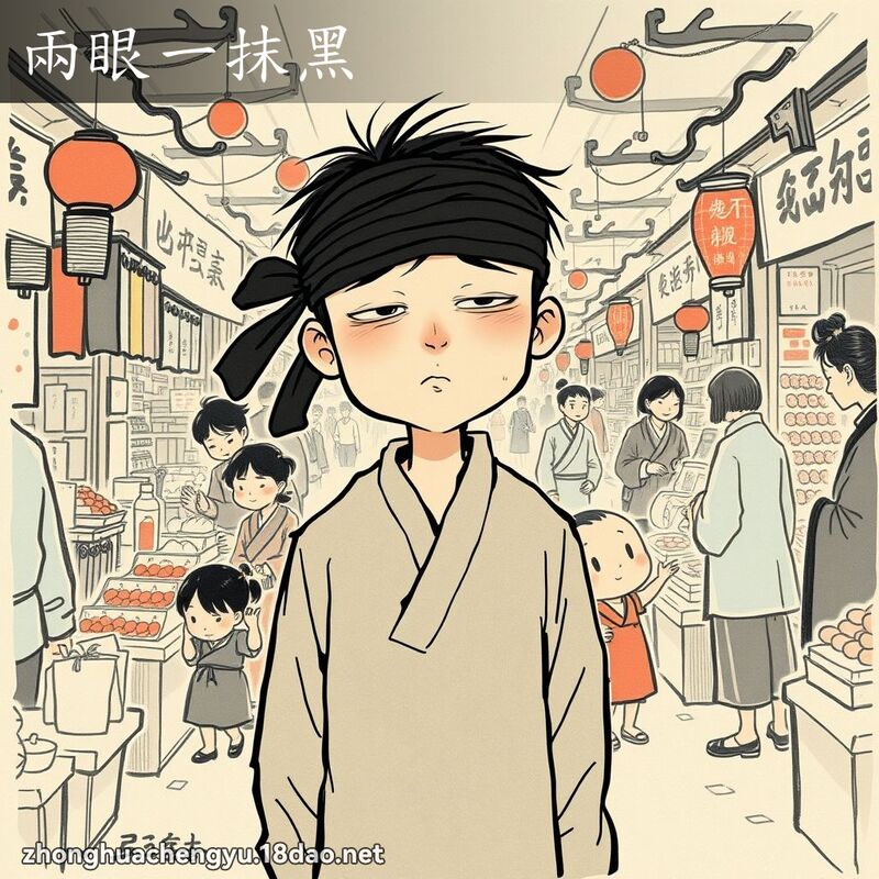 兩眼一抹黑 配图
