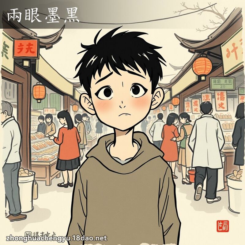 兩眼墨黑 配图