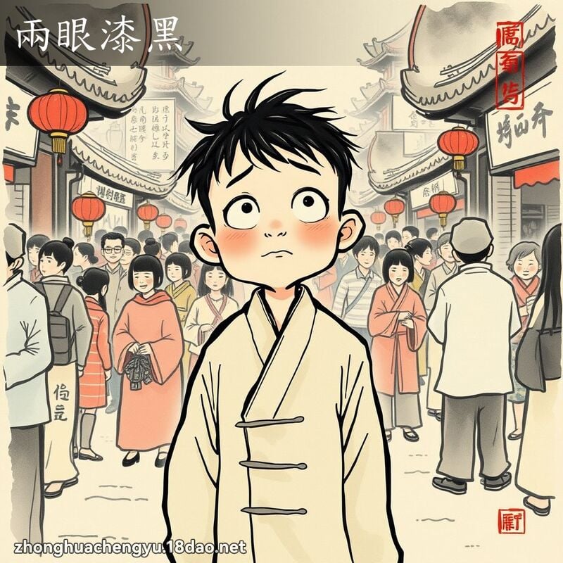兩眼漆黑 配图