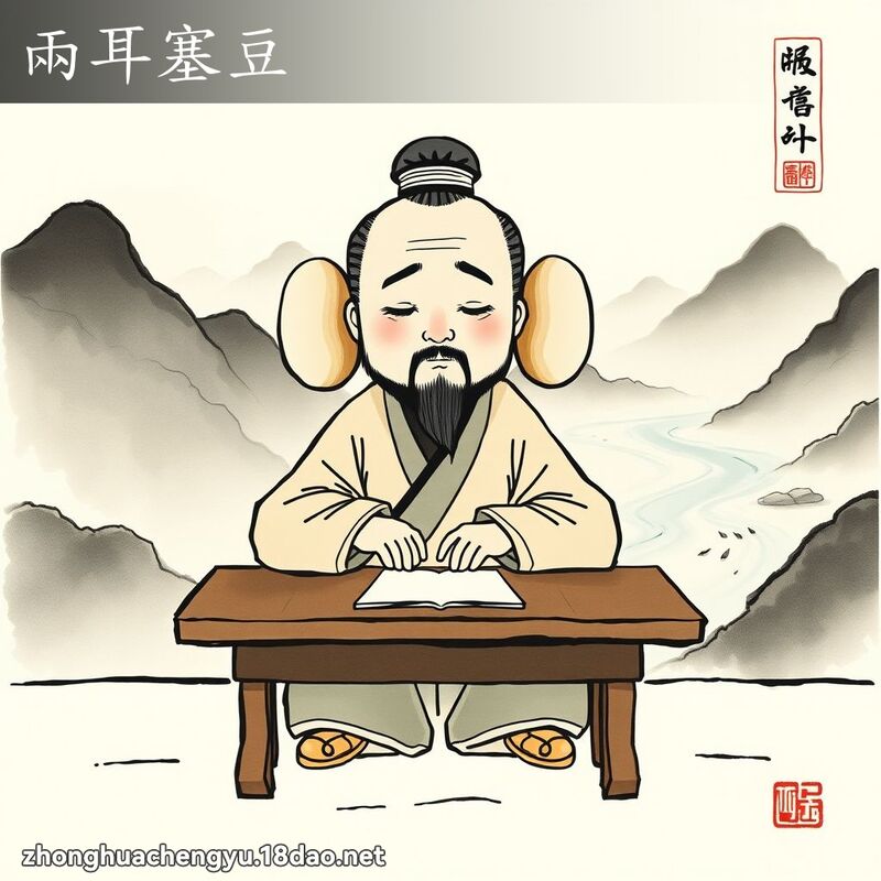 兩耳塞豆 配图