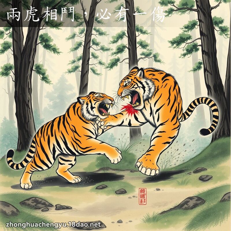 兩虎相鬥,必有一傷 配图