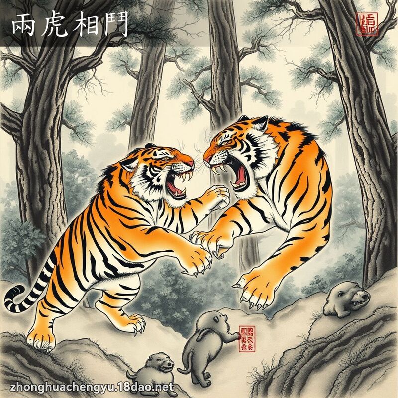 兩虎相鬥 配图