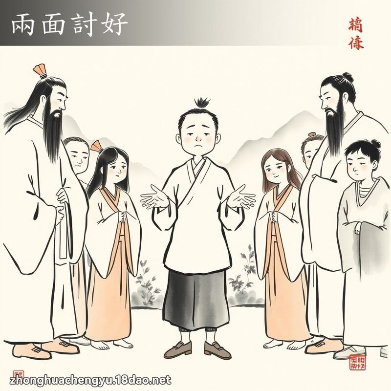 兩面討好 配图