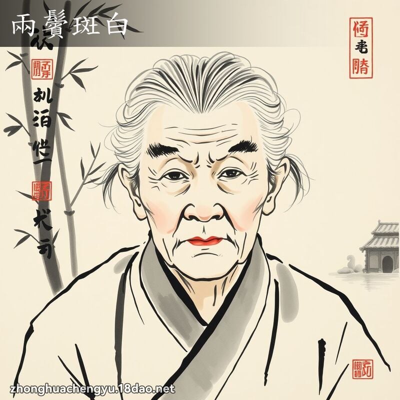 兩鬢斑白 配图