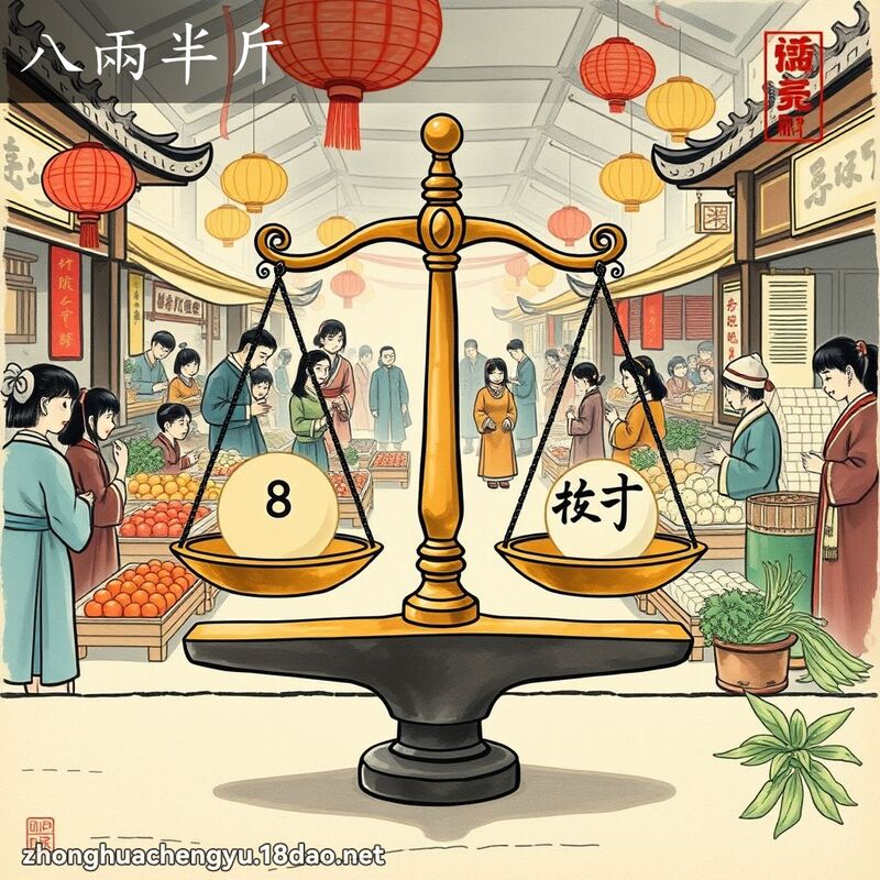 八兩半斤 配图