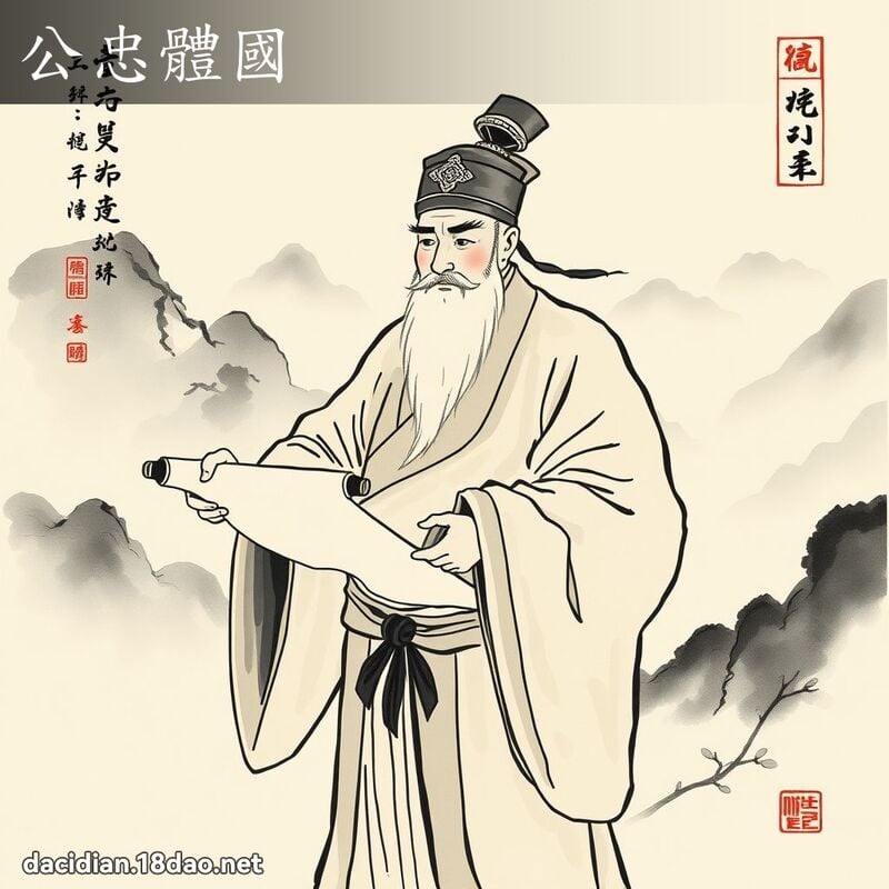 公忠体国 配图