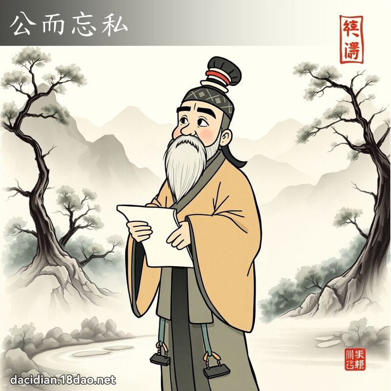 公而忘私 配图