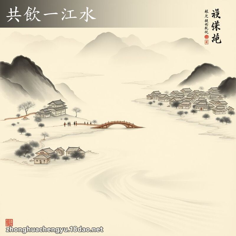 共飲一江水 配图