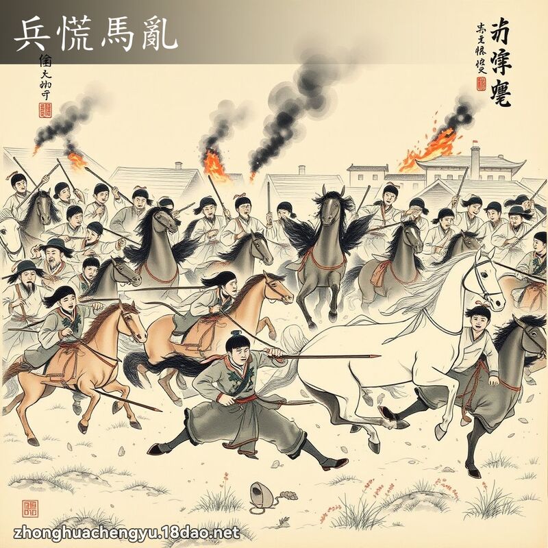 兵慌馬亂 配图
