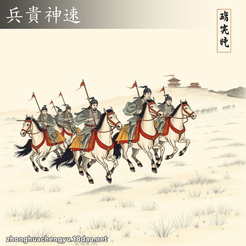 兵貴神速 - 中華成語配圖
