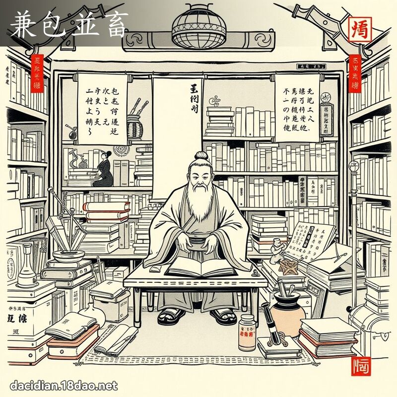 兼包並畜 - 中華成語配圖