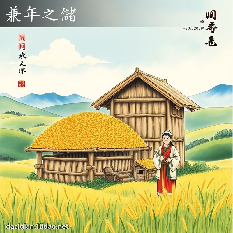 兼年之儲 - 中華成語配圖