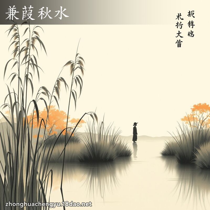 兼葭秋水 配图