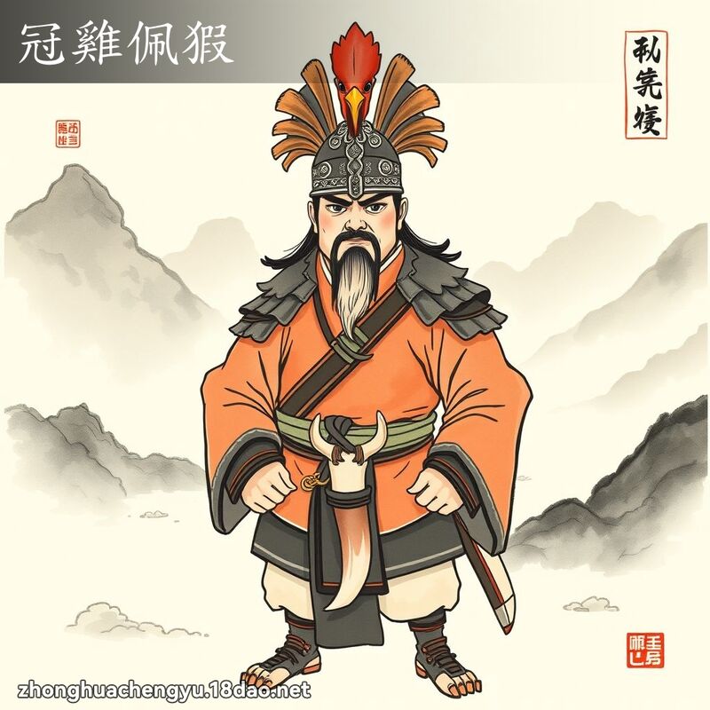 冠雞佩猳 配图