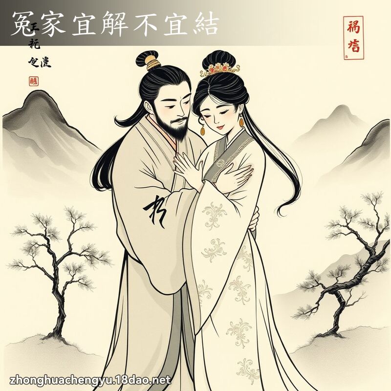 冤家宜解不宜結 - 中華成語配圖