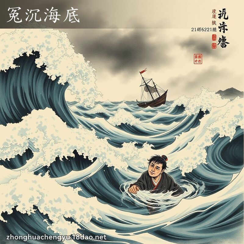 冤沉海底 - 中華成語配圖