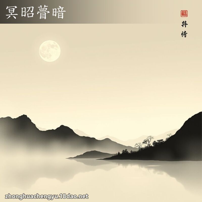 冥昭瞢暗 - 中華成語配圖