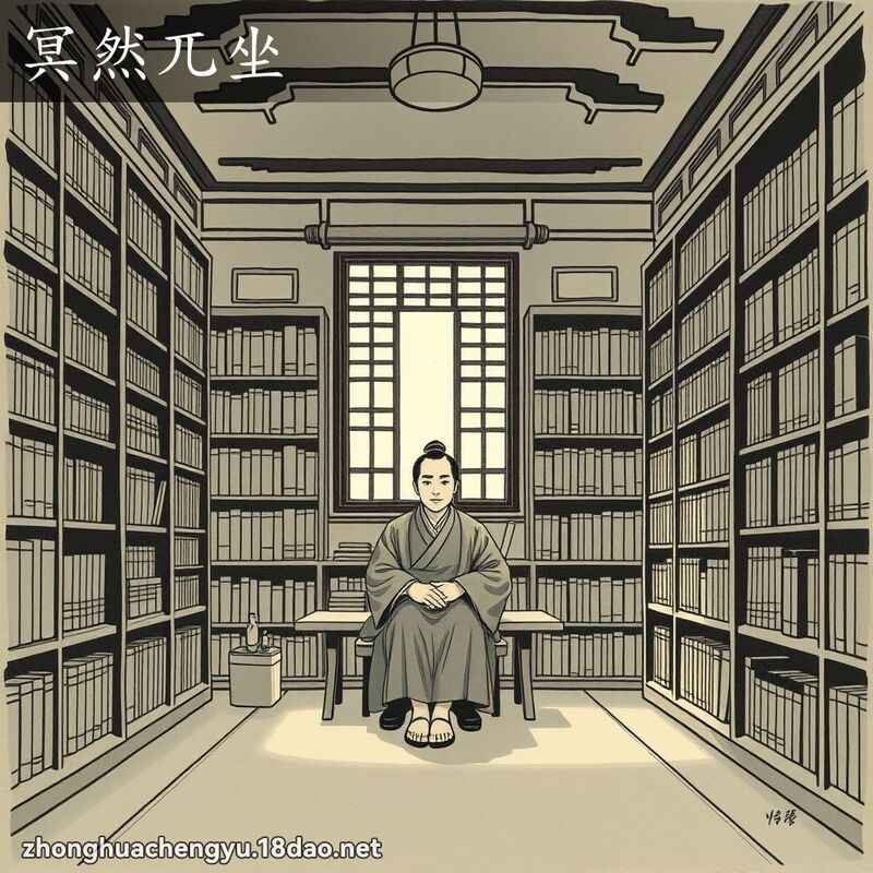 冥然兀坐 - 中華成語配圖