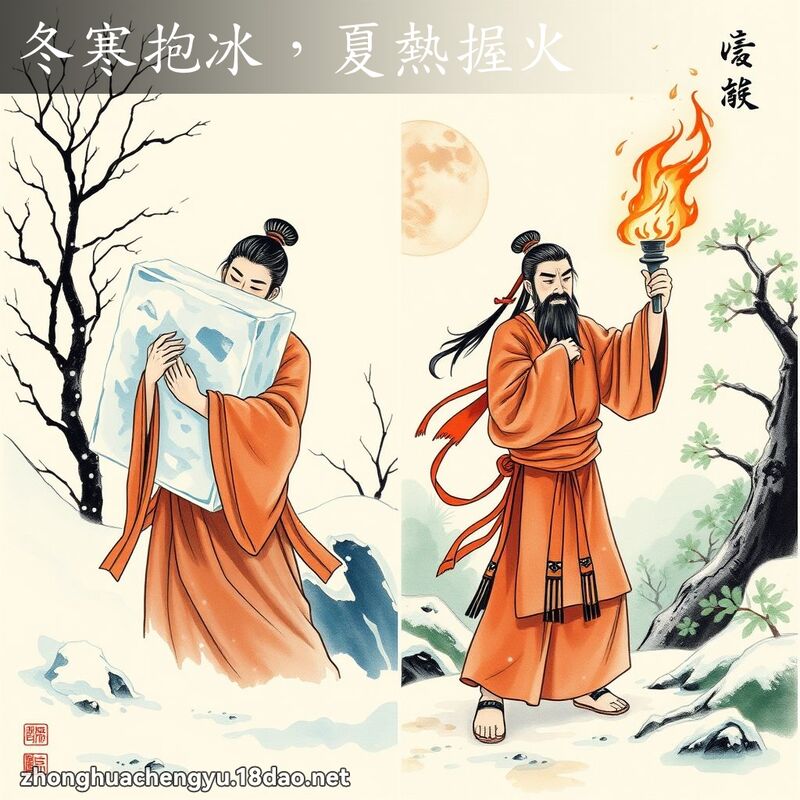 冬寒抱冰,夏熱握火 配图