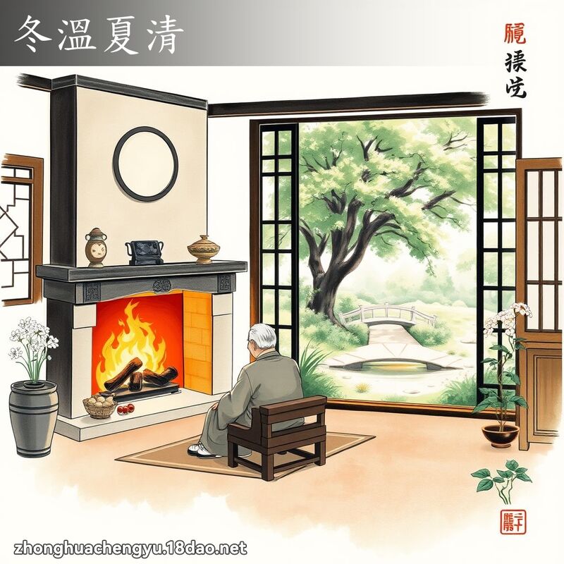 冬溫夏清 配图