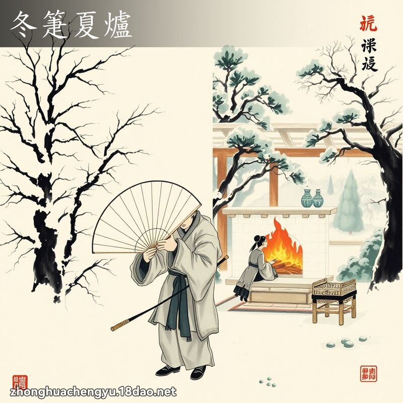 冬箑夏爐 配图