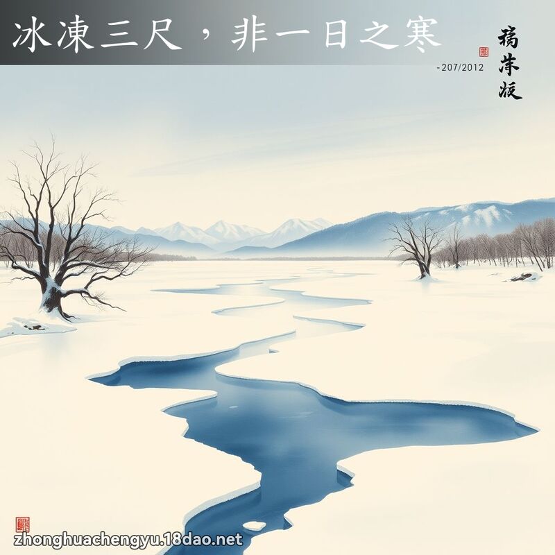 冰凍三尺,非一日之寒 配图