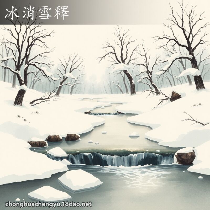 冰消雪釋 配图