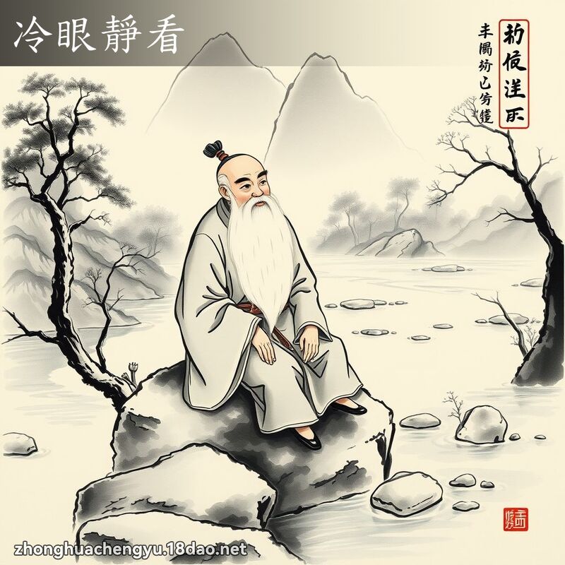 冷眼靜看 - 中華成語配圖