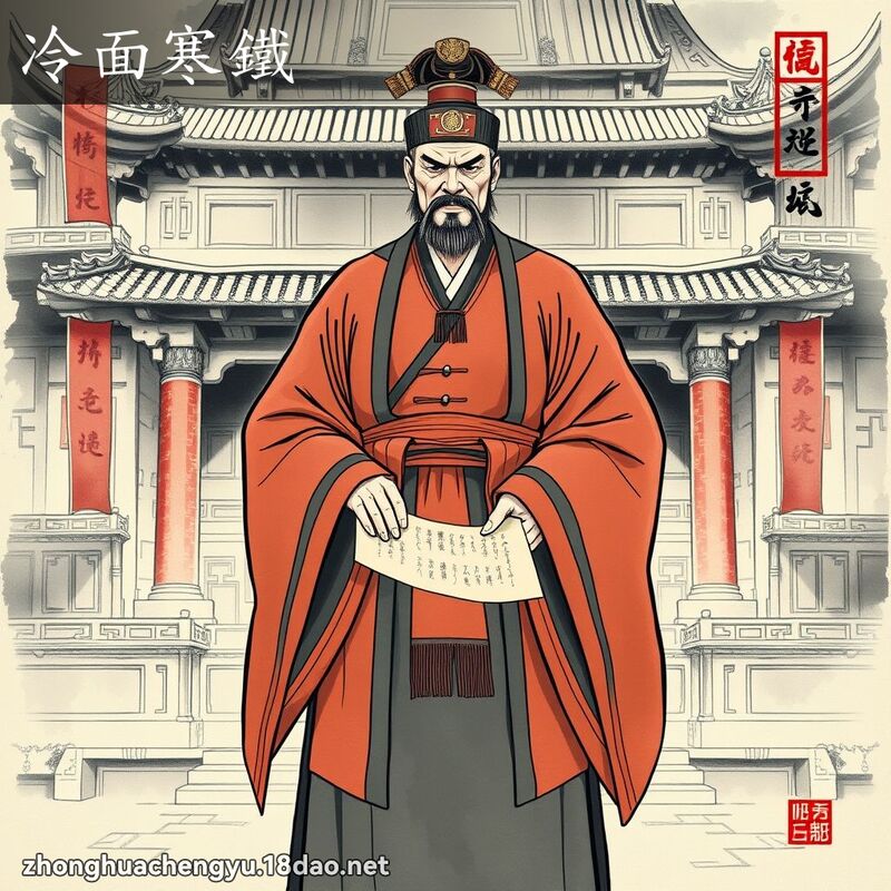 冷面寒鐵 - 中華成語配圖