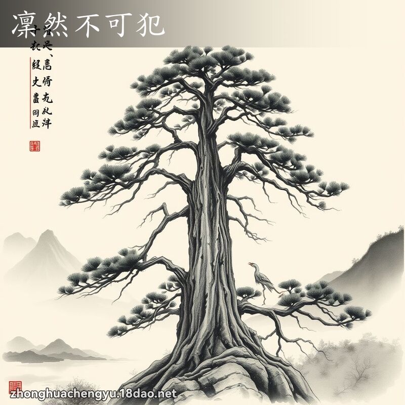 凜然不可犯 - 中華成語配圖
