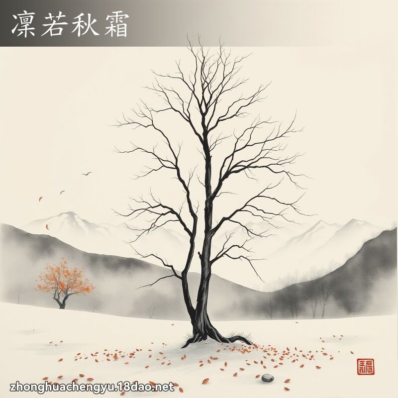 凜若秋霜 - 中華成語配圖
