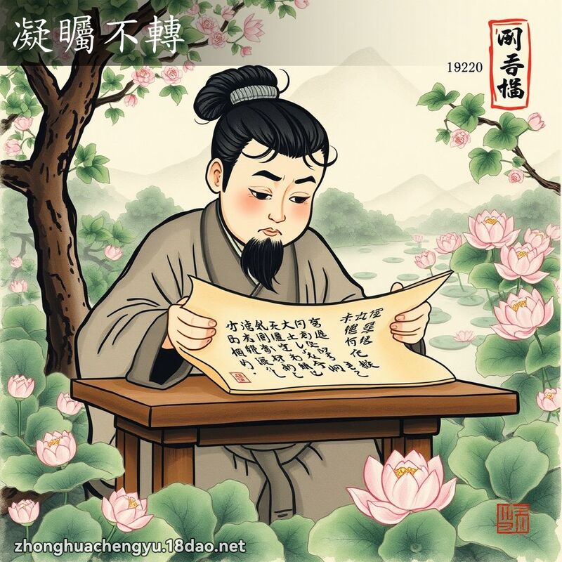 凝矚不轉 - 中華成語配圖