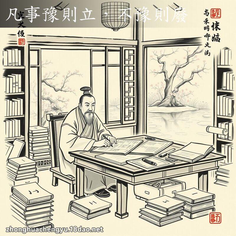 凡事豫则立，不豫则废 - 中华成语配图