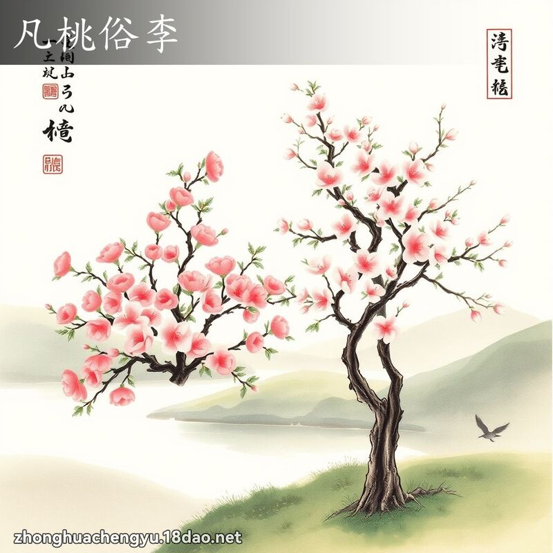 凡桃俗李 - 中华成语配图