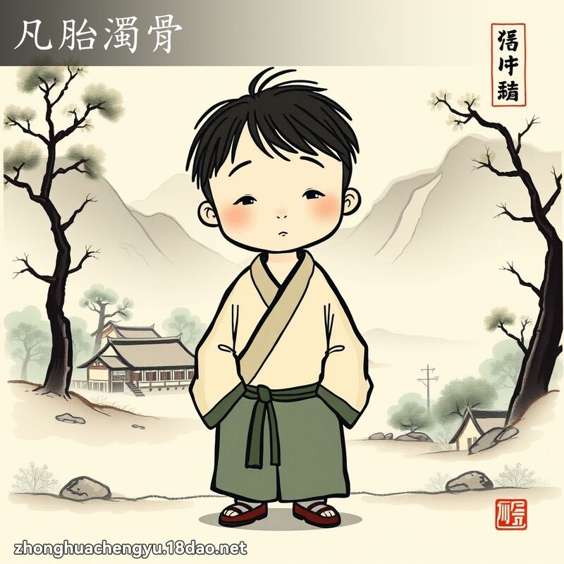 凡胎濁骨 - 中華成語配圖