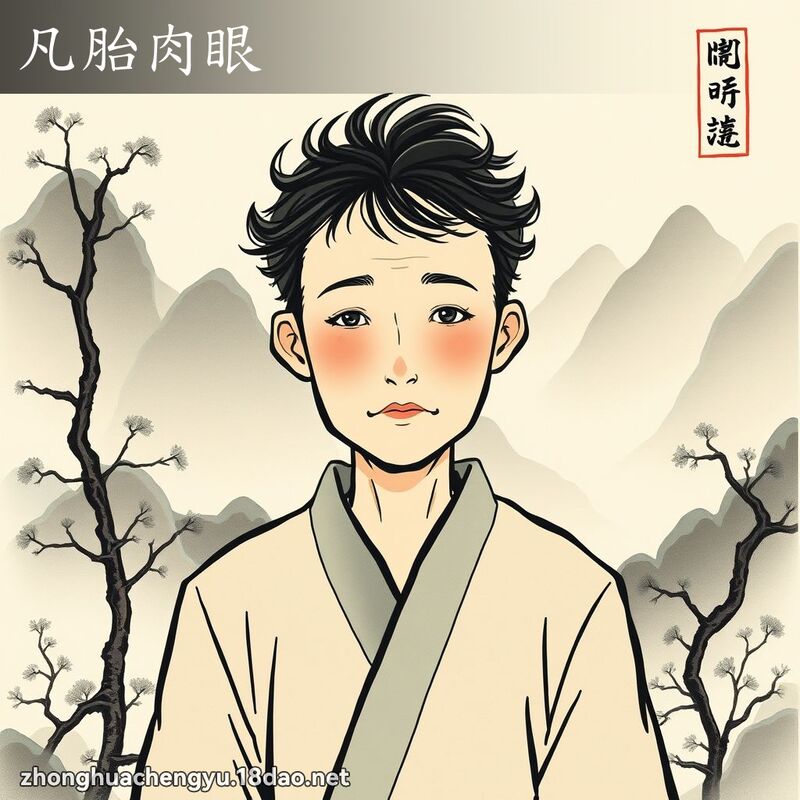 凡胎肉眼 - 中華成語配圖