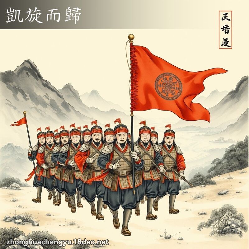 凱旋而歸 - 中華成語配圖