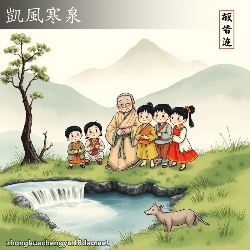 凯风寒泉 - 中华成语配图