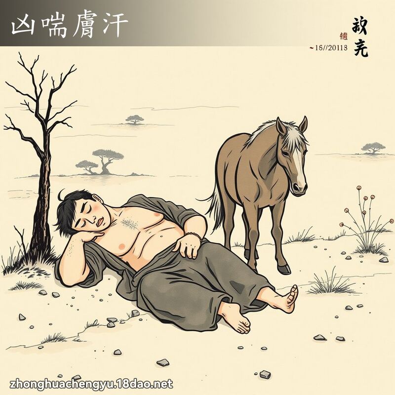 凶喘肤汗 - 中华成语配图