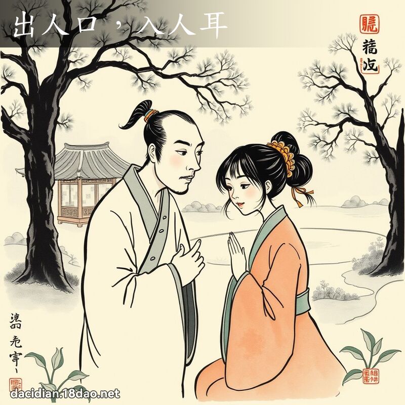 出人口，入人耳 - 中华成语配图