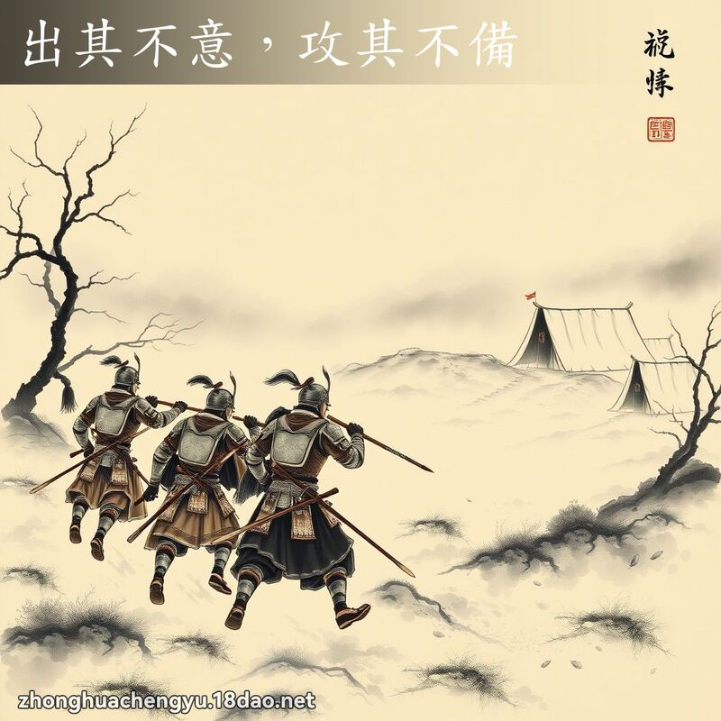 出其不意，攻其不備 配图