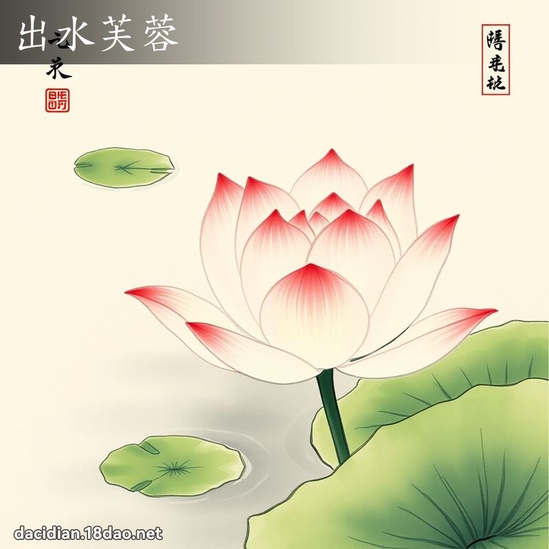 出水芙蓉 - 中华成语配图