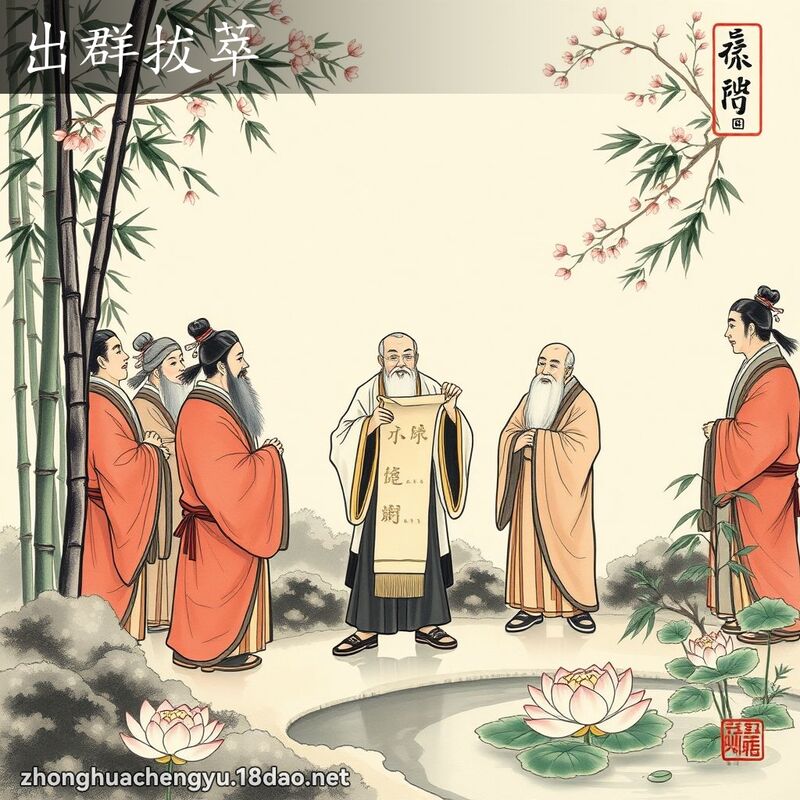 出群拔萃 - 中華成語配圖