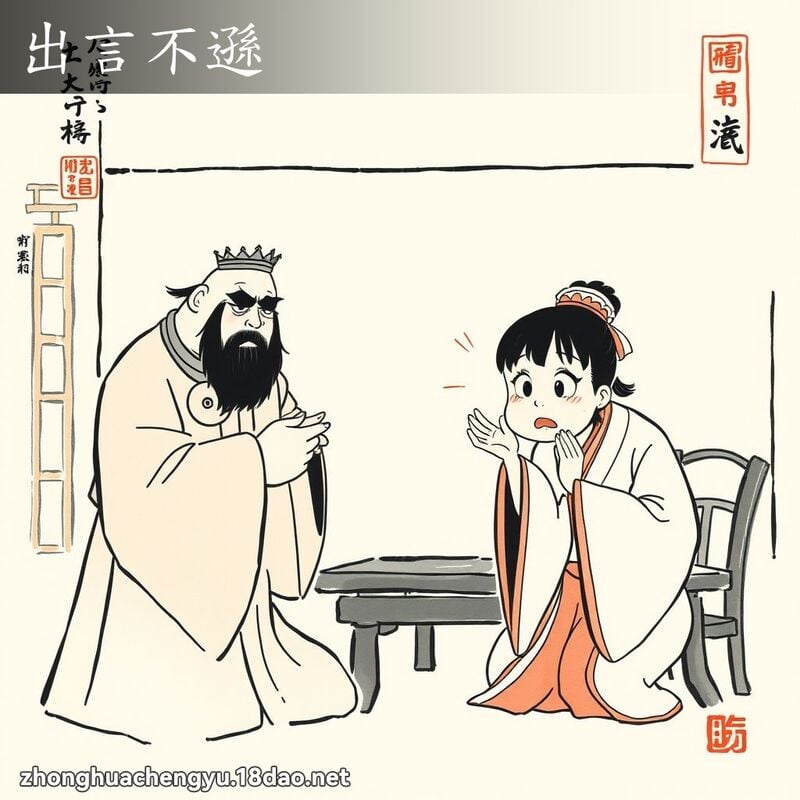 出言不遜 - 中華成語配圖