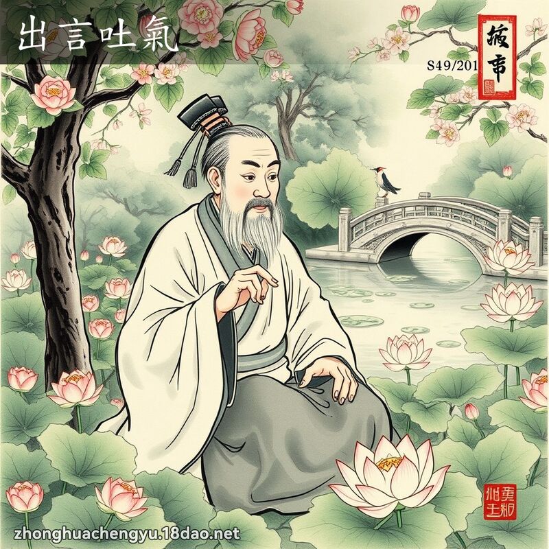 出言吐氣 - 中華成語配圖